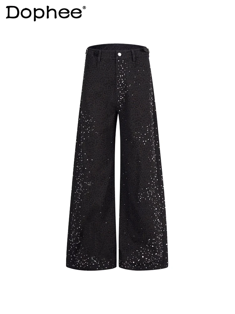 Fashion Leopard Print Jeans Men's 2026 Spring Autumn New High-end Pearl Hot Diamond Wide-leg Denim Pants Handsome Denim Trousers
Fashion Leopard Print Jeans Men's 2026 Spring Autumn New High-end Pearl Hot Diamond Wide-leg Denim Pants Handsome Denim Trousers