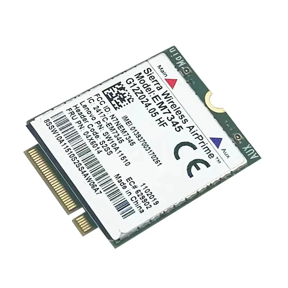 EM7345 FRU 04X6014 LTE Module 4G WWAN Card For X1 Carbon 2nd 3rd X240s X250 T440 T450 T431s T440p T440s T450s T540p T550 Laptop
EM7345 FRU 04X6014 LTE Module 4G WWAN Card For X1 Carbon 2nd 3rd X240s X250 T440 T450 T431s T440p T440s T450s T540p T550 Laptop
