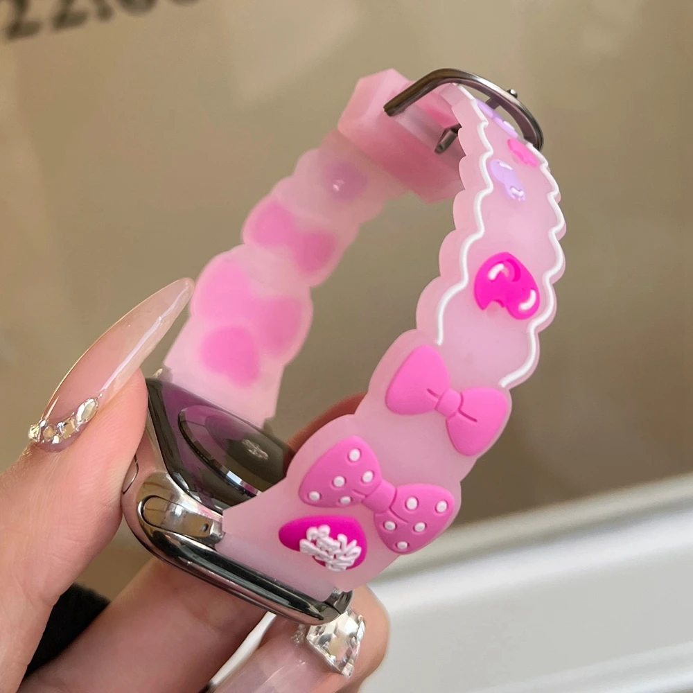 Cartoon silicone strap suitable for Apple Watch band Ultra 49mm series 9-8-7 41mm 45mm 44mm 40mm for iwatch strap 6 5 4 S
Cartoon silicone strap suitable for Apple Watch band Ultra 49mm series 9-8-7 41mm 45mm 44mm 40mm for iwatch strap 6 5 4 S