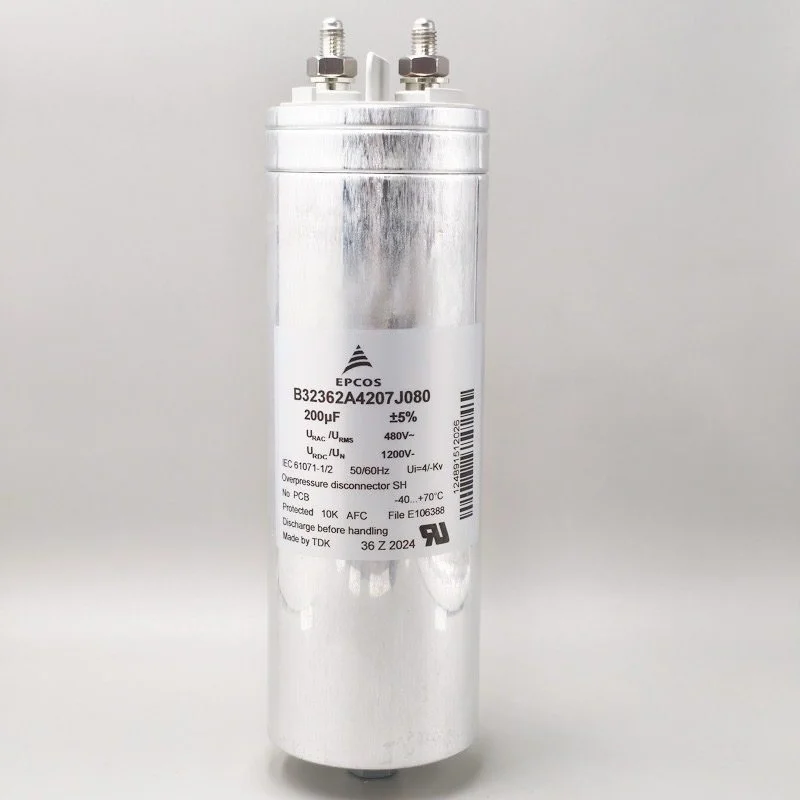 Совершенно новый оригинальный B32362A4207J080 480vac200uF пленочный конденсатор силовой конденсатор
Совершенно новый оригинальный B32362A4207J080 480vac200uF пленочный конденсатор силовой конденсатор