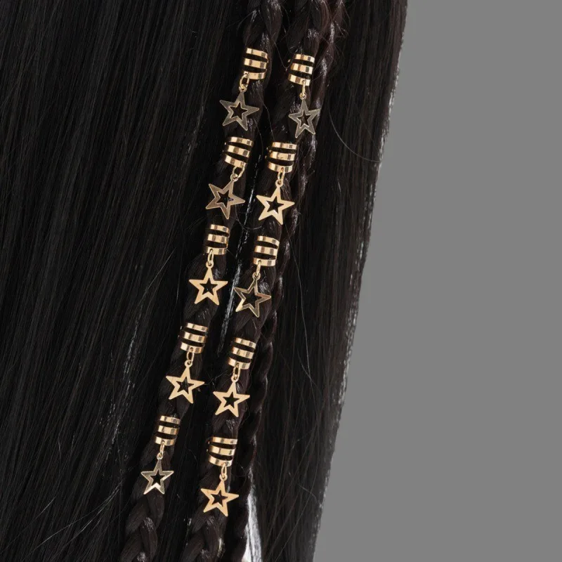 10Pcs Star Pendant Dreadlock Rings Open Hair Coils Thick Metal DIY Hair Accessories Non Slip Easy Install for Braids Loc Women
10Pcs Star Pendant Dreadlock Rings Open Hair Coils Thick Metal DIY Hair Accessories Non Slip Easy Install for Braids Loc Women
