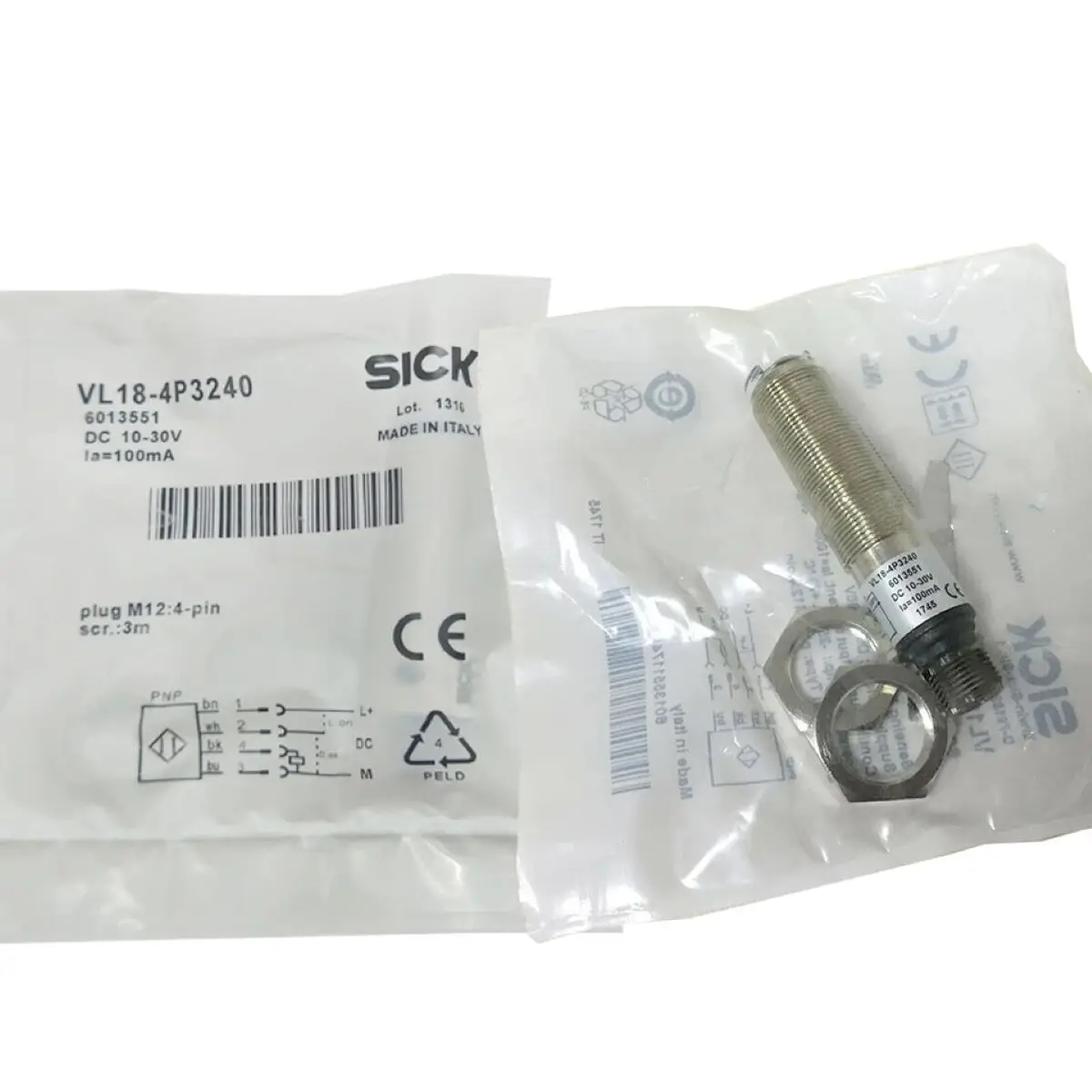 VL18-4P3240 Cylindrical photoelectric sensors V18 6013551
VL18-4P3240 Cylindrical photoelectric sensors V18 6013551