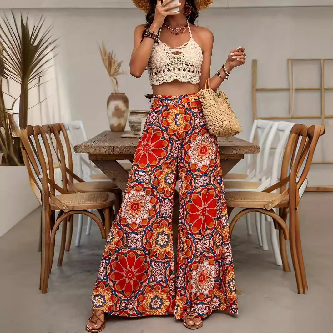 Fashion High Waist Wide Leg Pants For Women 2024 Autumn Winter Casual Loose Flower Print Pant Clothing Ladies
Fashion High Waist Wide Leg Pants For Women 2024 Autumn Winter Casual Loose Flower Print Pant Clothing Ladies