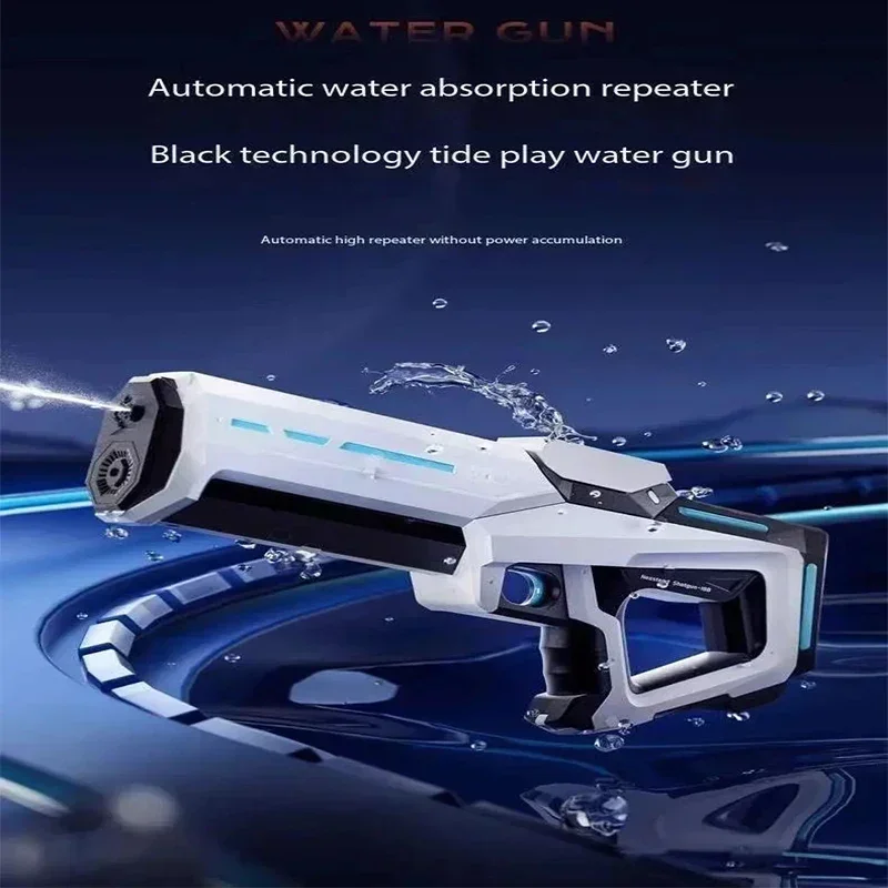 Electric Water Gun Toys Kids Summer Outdoor Beach Battle Game Full Automatic Induction Absorb Water Spray Guns for Children Gift
Electric Water Gun Toys Kids Summer Outdoor Beach Battle Game Full Automatic Induction Absorb Water Spray Guns for Children Gift