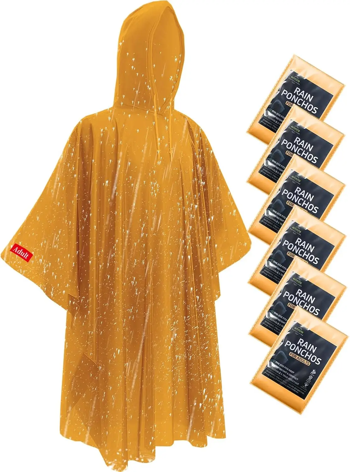 Extra Long Rain Ponchos for Adults - 6/12/24 Pack Emergency Hooded Raincoat, Survival Gear
Extra Long Rain Ponchos for Adults - 6/12/24 Pack Emergency Hooded Raincoat, Survival Gear