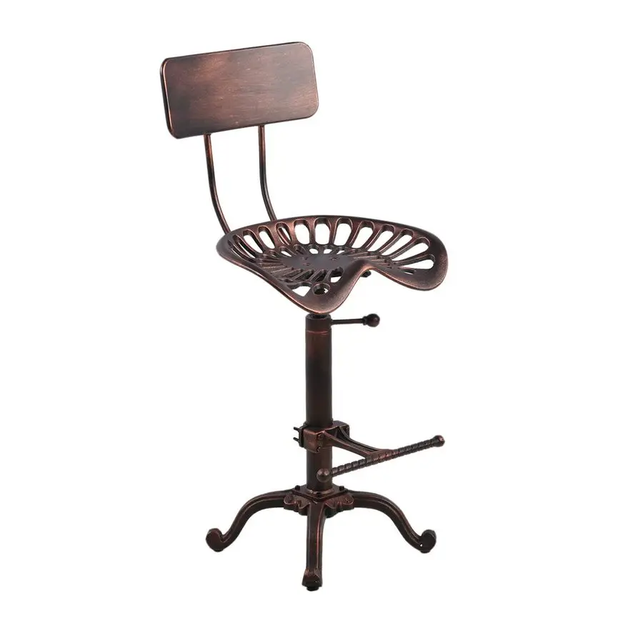 Industrial Design Metal Adjustable Height Backrest Chair Vintage Tractor Saddle Bar Stool Copper
Industrial Design Metal Adjustable Height Backrest Chair Vintage Tractor Saddle Bar Stool Copper