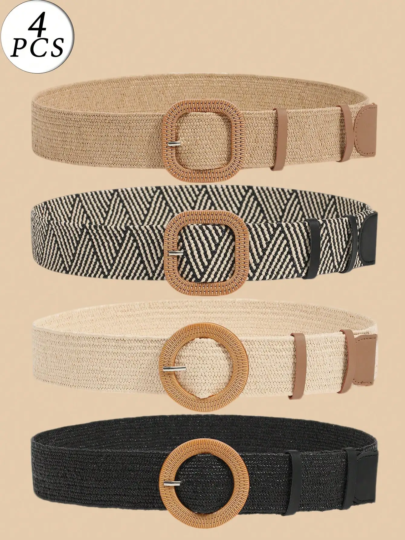 Geometric Boho PP Braid Spring And Summer Women's Belts Geometric Casual Boho Elegant Straw Round
Geometric Boho PP Braid Spring And Summer Women's Belts Geometric Casual Boho Elegant Straw Round