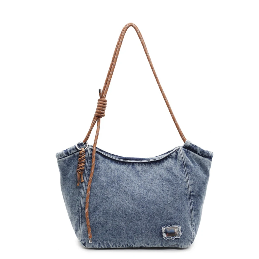 Korean Casual Denim Style Fashion Tote Bag for Women Large Capacity Versatile Student Commuting Single Shoulder Zipper Bags
Korean Casual Denim Style Fashion Tote Bag for Women Large Capacity Versatile Student Commuting Single Shoulder Zipper Bags 