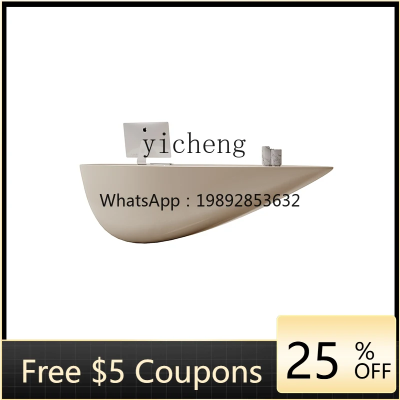 DF beauty salon special-shaped fiberglass bar counter baking paint company front desk reception desk
DF beauty salon special-shaped fiberglass bar counter baking paint company front desk reception desk