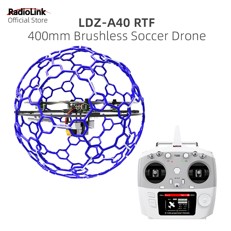 Radiolink LDZ-A40 Soccer Drone Flyball 400mm Brushless with 2.4G T12D 12CH Radio Transmitter High-speed Altitude-hold for FAI
Radiolink LDZ-A40 Soccer Drone Flyball 400mm Brushless with 2.4G T12D 12CH Radio Transmitter High-speed Altitude-hold for FAI