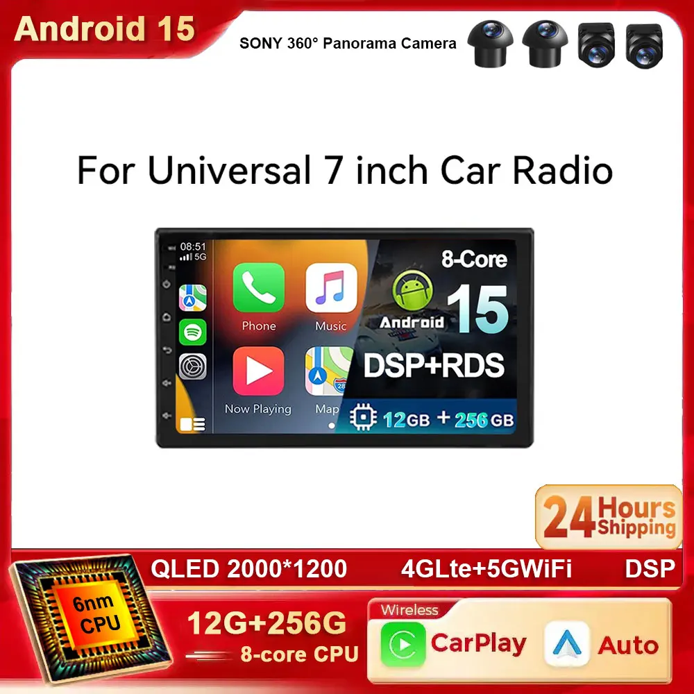 7-дюймовый Android 15 для универсального Volkswagen, Nissan, Hyundai, Kia, Toyota, автомобильная видеонавигация, carplay + auto GPS
7-дюймовый Android 15 для универсального Volkswagen, Nissan, Hyundai, Kia, Toyota, автомобильная видеонавигация, carplay + auto GPS