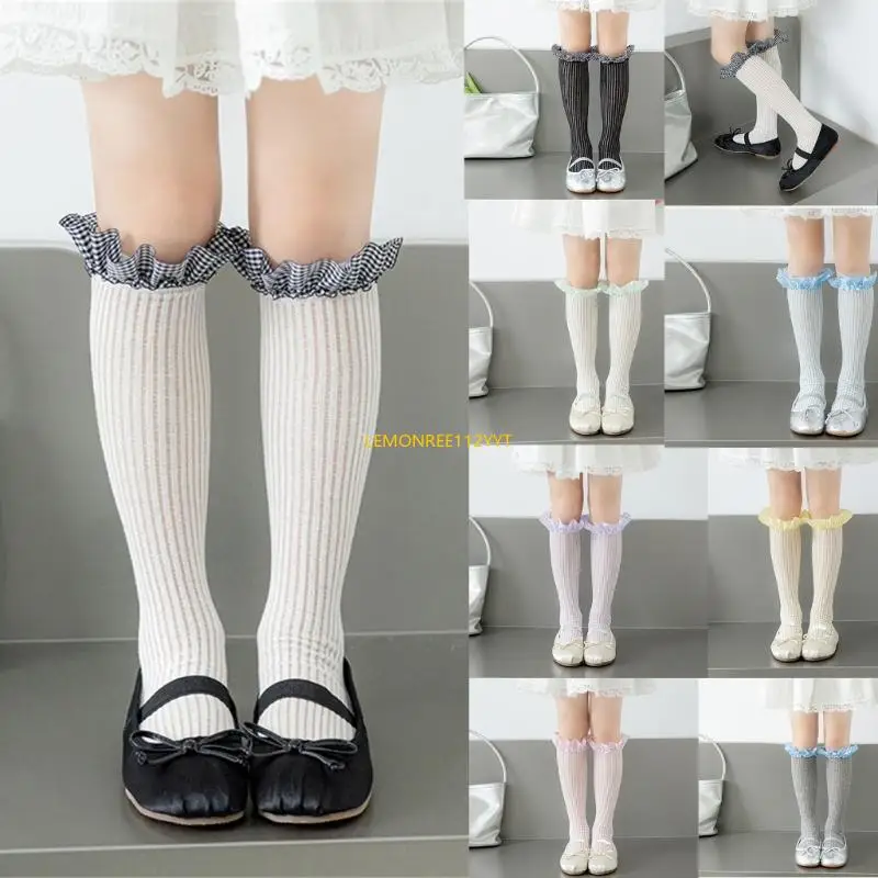 23GD 1 Pair Soft Cotton Under Knee Socks for Girls with Checkered Lace Trim Comfortable Stretchy Design Stackable Socks
23GD 1 Pair Soft Cotton Under Knee Socks for Girls with Checkered Lace Trim Comfortable Stretchy Design Stackable Socks