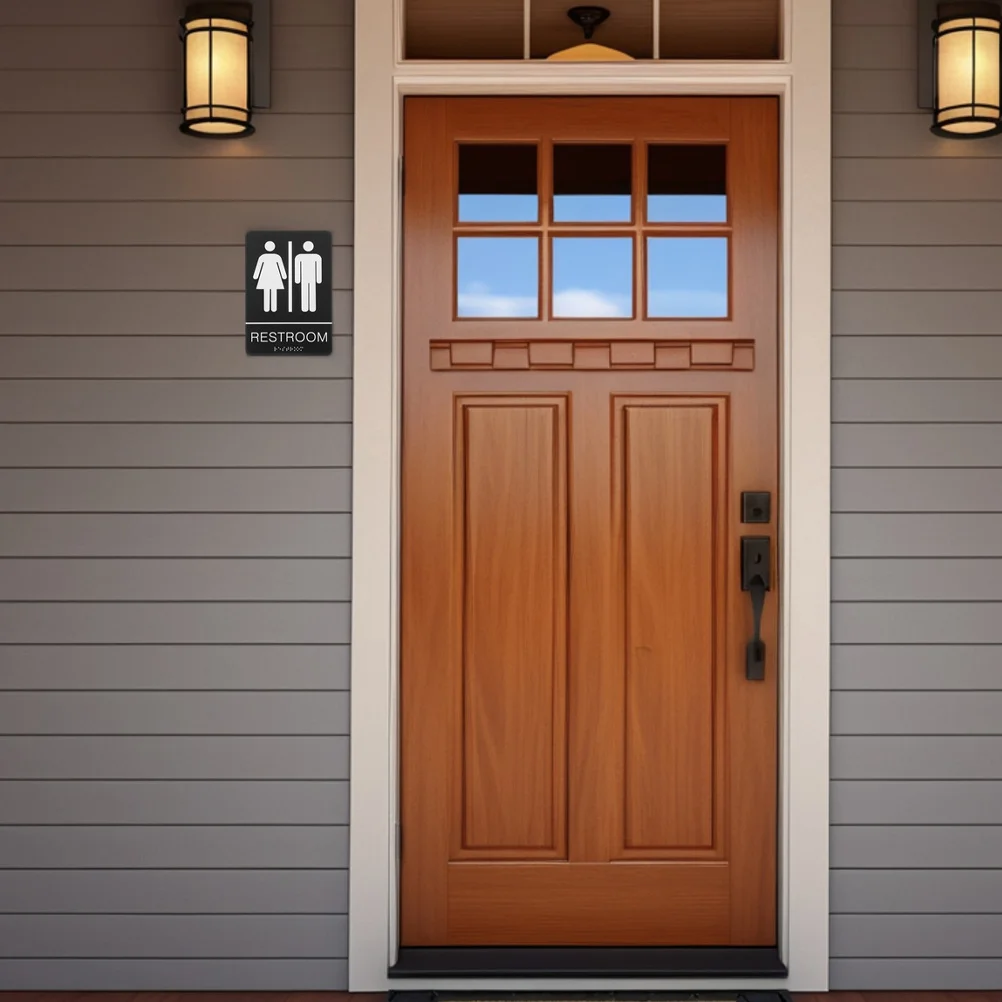 Acrylic Self Adhesive Braille Unisex Restroom Sign Office Home Business Bathroom Door Wall Identification Unisex Bathroom Sign 
Acrylic Self Adhesive Braille Unisex Restroom Sign Office Home Business Bathroom Door Wall Identification Unisex Bathroom Sign