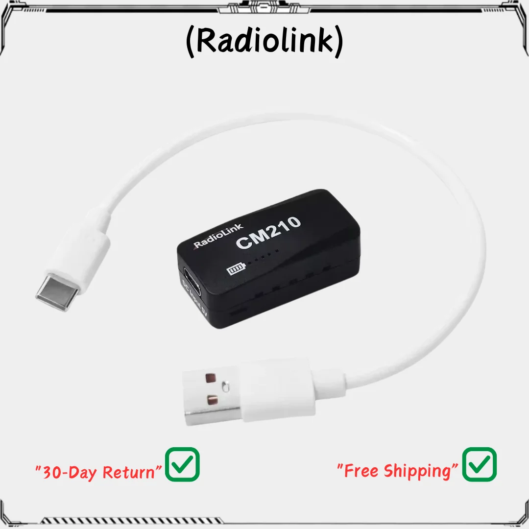 Radiolink CM210 2S LiPo Fast Charger - USB-C/Micro USB Dual Input, Auto-Adapting Power for RC Drones & Vehicles
Radiolink CM210 2S LiPo Fast Charger - USB-C/Micro USB Dual Input, Auto-Adapting Power for RC Drones & Vehicles