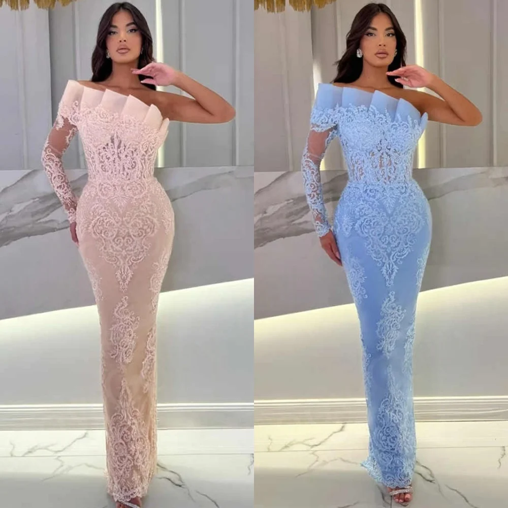 Customized Charming Blue Evening Dress Temperament Long Sleeves Homecoming Dress High Quality Sweep Train Vestido De Festa
Customized Charming Blue Evening Dress Temperament Long Sleeves Homecoming Dress High Quality Sweep Train Vestido De Festa