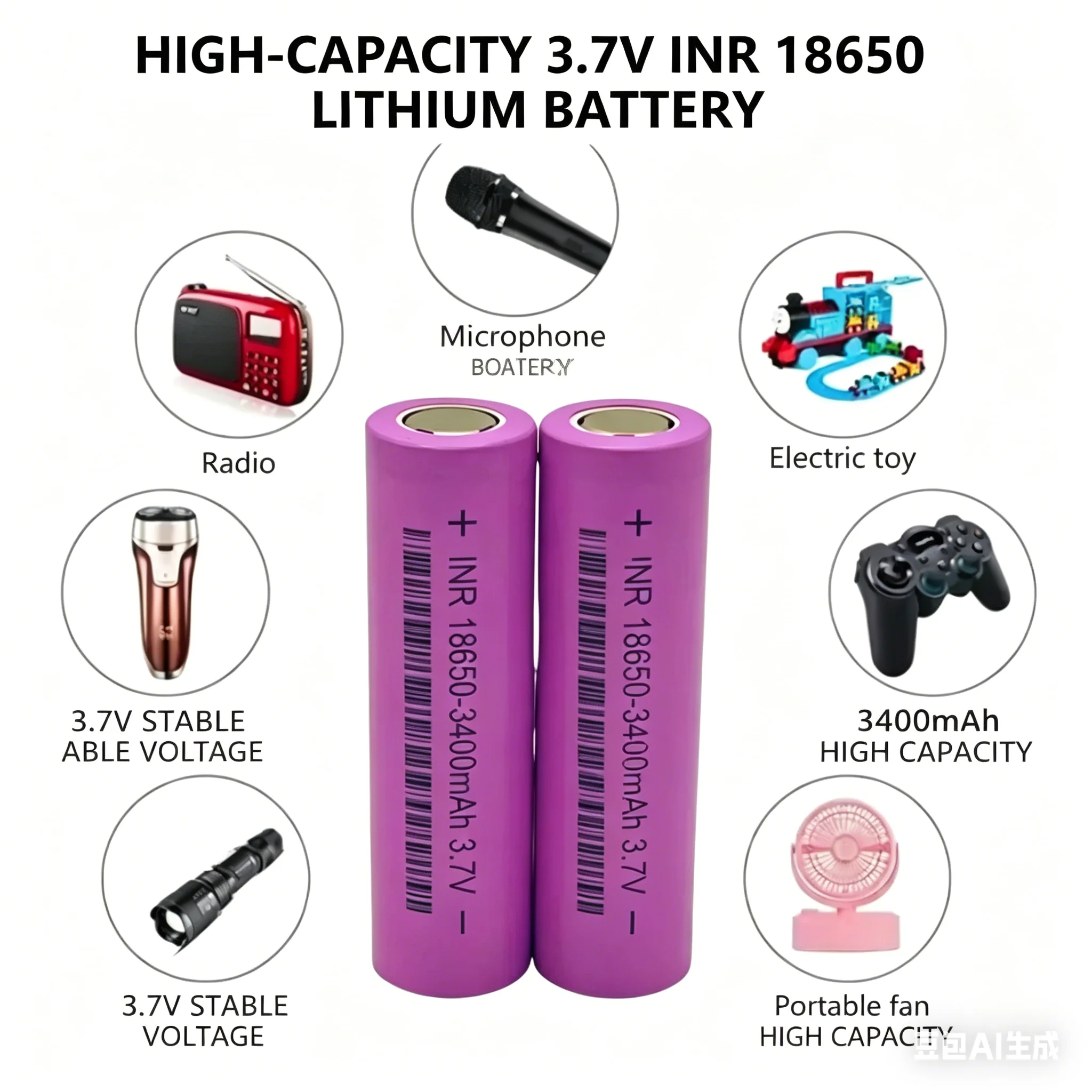 Top Sale 3.7V 3500mAh 18650 Battery 25A High Drain Explosion-Proof Rechargeable Lithium Cell For Electronics
Top Sale 3.7V 3500mAh 18650 Battery 25A High Drain Explosion-Proof Rechargeable Lithium Cell For Electronics