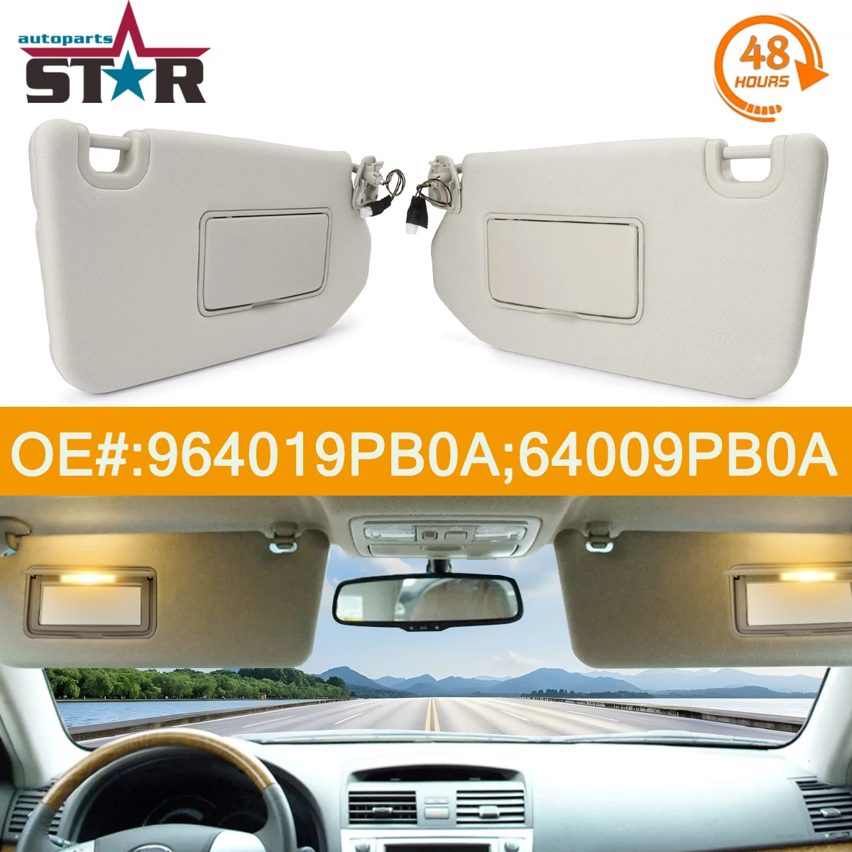 2PCS 964019PB0A 64009PB0A Left Right Car Sun Visor Shade For Nissan Pathfinder R52 Infiniti QX60 JX35 With Mirror And Lamp
2PCS 964019PB0A 64009PB0A Left Right Car Sun Visor Shade For Nissan Pathfinder R52 Infiniti QX60 JX35 With Mirror And Lamp