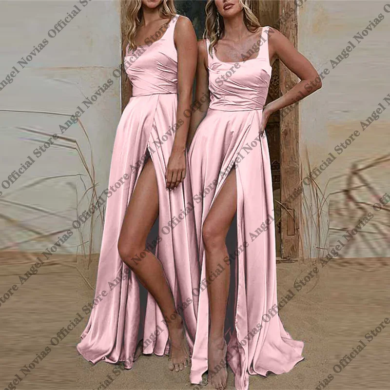 Long A Line Pink Bridesmaid Dresses 2026 with Slit for Wedding Party Dresses vestidos de fiesta elegantes
Long A Line Pink Bridesmaid Dresses 2026 with Slit for Wedding Party Dresses vestidos de fiesta elegantes