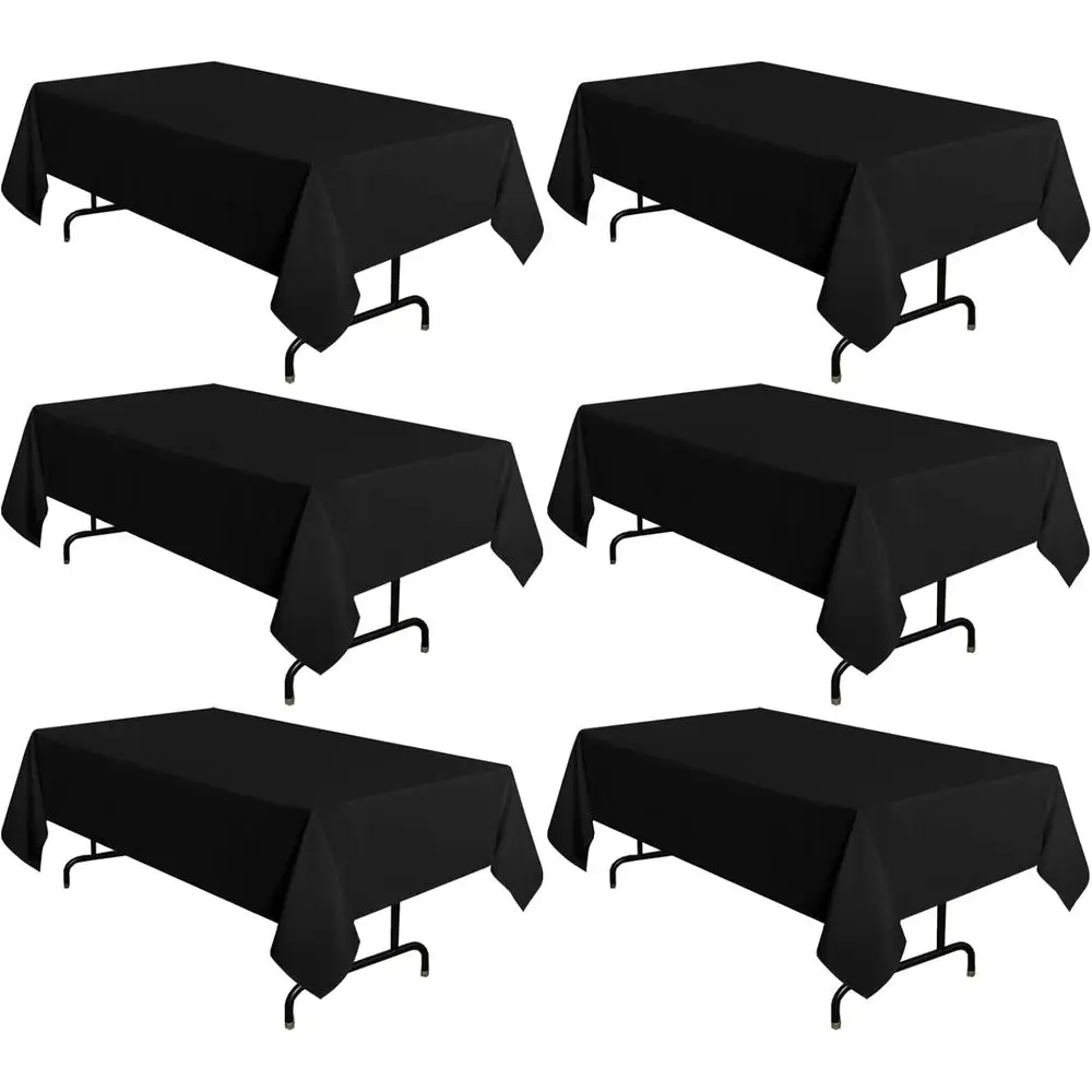 6 Pack Black Tablecloth 60 x 120 Inch, RecTable Cloth or 8 eet Tables - Stain and Wrinkle Resistant Washable Polyester Table Cov
6 Pack Black Tablecloth 60 x 120 Inch, RecTable Cloth or 8 eet Tables - Stain and Wrinkle Resistant Washable Polyester Table Cov