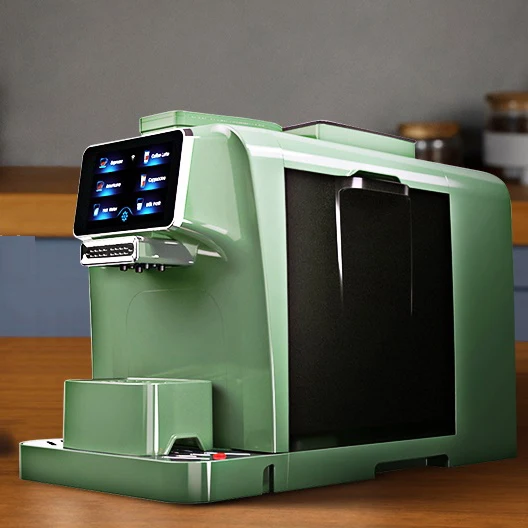 Супер полностью автоматическая кофемашина для домашнего бариста, интуитивный сенсорный дисплей с автоматической очисткой контейнера для молока
Супер полностью автоматическая кофемашина для домашнего бариста, интуитивный сенсорный дисплей с автоматической очисткой контейнера для молока