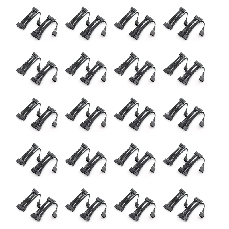 ABT-40PCS Molex 4Pin IDE To 5 SATA 15Pin Hard Drive Power Supply Splitter Cable For DIY PC Sever 18AWG 4-Pin To 15-Pin Power
ABT-40PCS Molex 4Pin IDE To 5 SATA 15Pin Hard Drive Power Supply Splitter Cable For DIY PC Sever 18AWG 4-Pin To 15-Pin Power