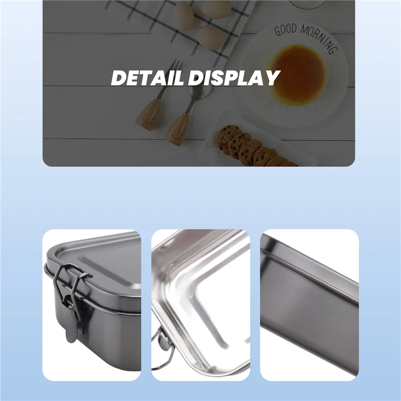 【HOT】Stainless Steel Bento Box Leakproof Metal Lunch Box With Removable Divider Lunch Box For Children And Adults
【HOT】Stainless Steel Bento Box Leakproof Metal Lunch Box With Removable Divider Lunch Box For Children And Adults