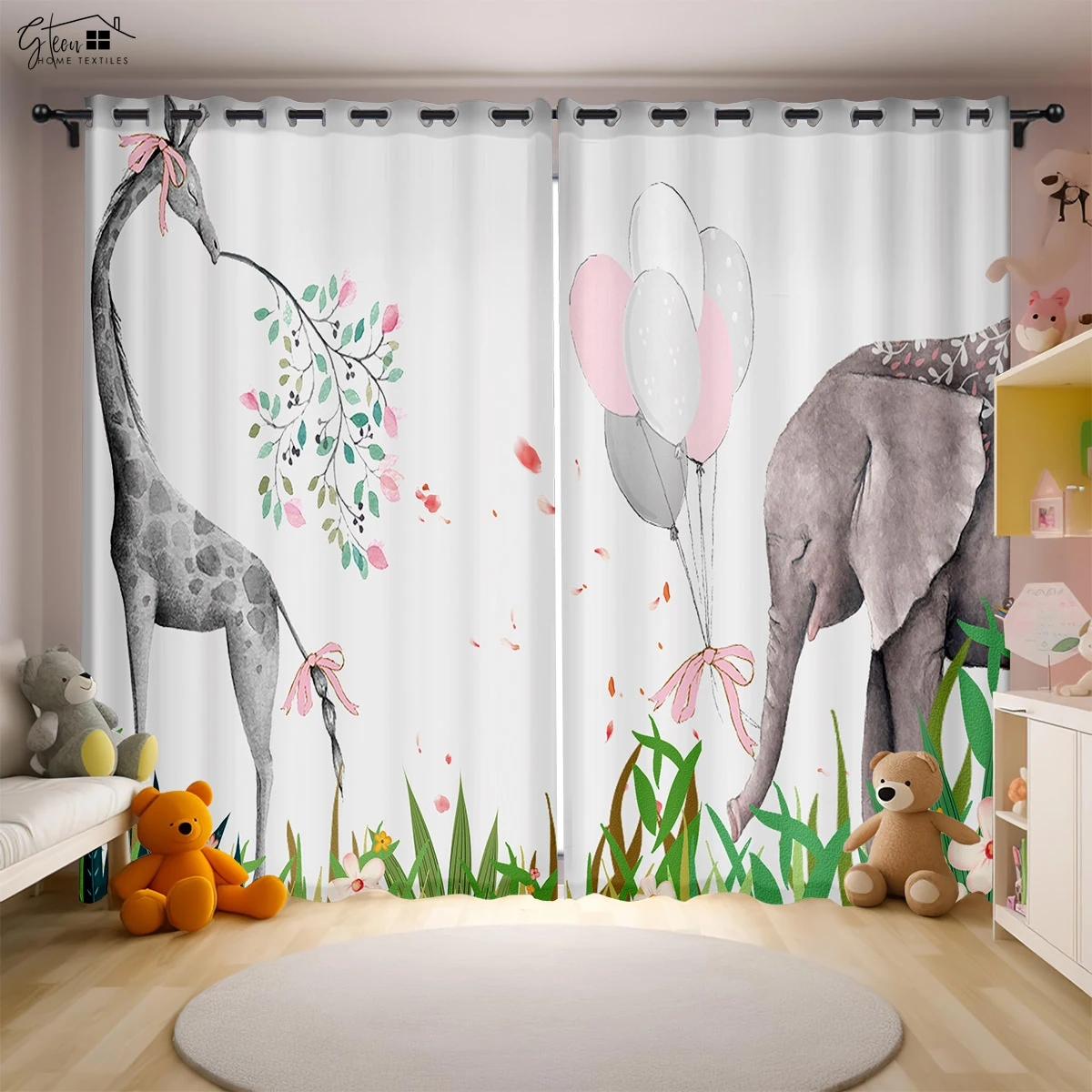 Elephant Cartoon Decorative Curtains Nordic Simple Children's Cute Animal Pattern Bedroom Children's Room 3D Printing Curtains
Elephant Cartoon Decorative Curtains Nordic Simple Children's Cute Animal Pattern Bedroom Children's Room 3D Printing Curtains