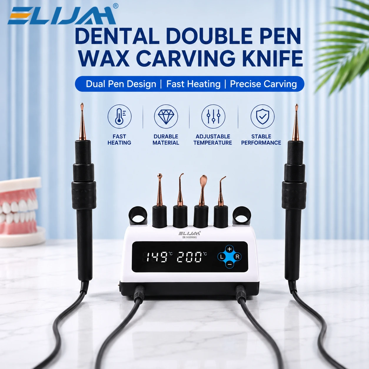NEW Dental Lab Electric Waxer Knife Carving with 6 Wax Tips Double Pens Carving & Molding Wax Lab Tools Dentistry Equipment
NEW Dental Lab Electric Waxer Knife Carving with 6 Wax Tips Double Pens Carving & Molding Wax Lab Tools Dentistry Equipment