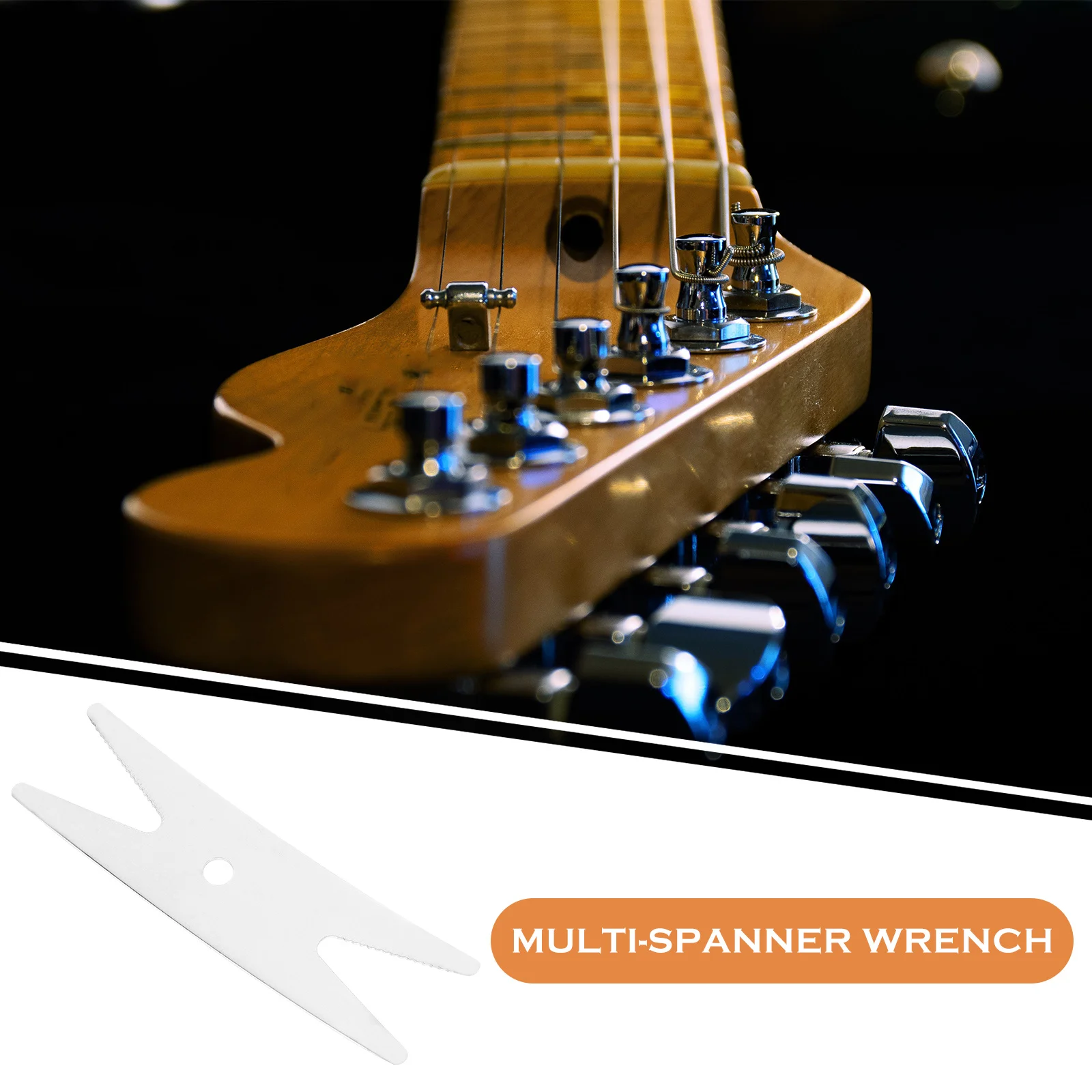 Multi-Tool Bass Guitar Wrench Metal Spanner Jack Tuner for Tightening Loosening Guitar Knobs Pots Switches Silver 
Multi-Tool Bass Guitar Wrench Metal Spanner Jack Tuner for Tightening Loosening Guitar Knobs Pots Switches Silver