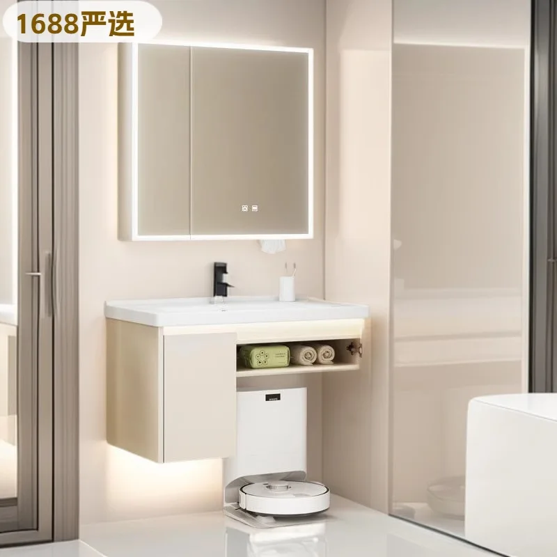 Thickened honeycomb aluminum bathroom cabinet Sweeping robot Ceramic integrated basin Base station combination Washing table Sma
Thickened honeycomb aluminum bathroom cabinet Sweeping robot Ceramic integrated basin Base station combination Washing table Sma