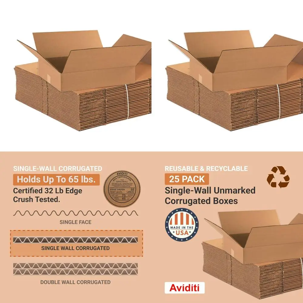 Картонные коробки из гофрированного картона 18 x 14 x 4, набор из 25 штук, идеально подходят для отправки, упаковки и переезда.
Картонные коробки из гофрированного картона 18 x 14 x 4, набор из 25 штук, идеально подходят для отправки, упаковки и переезда.