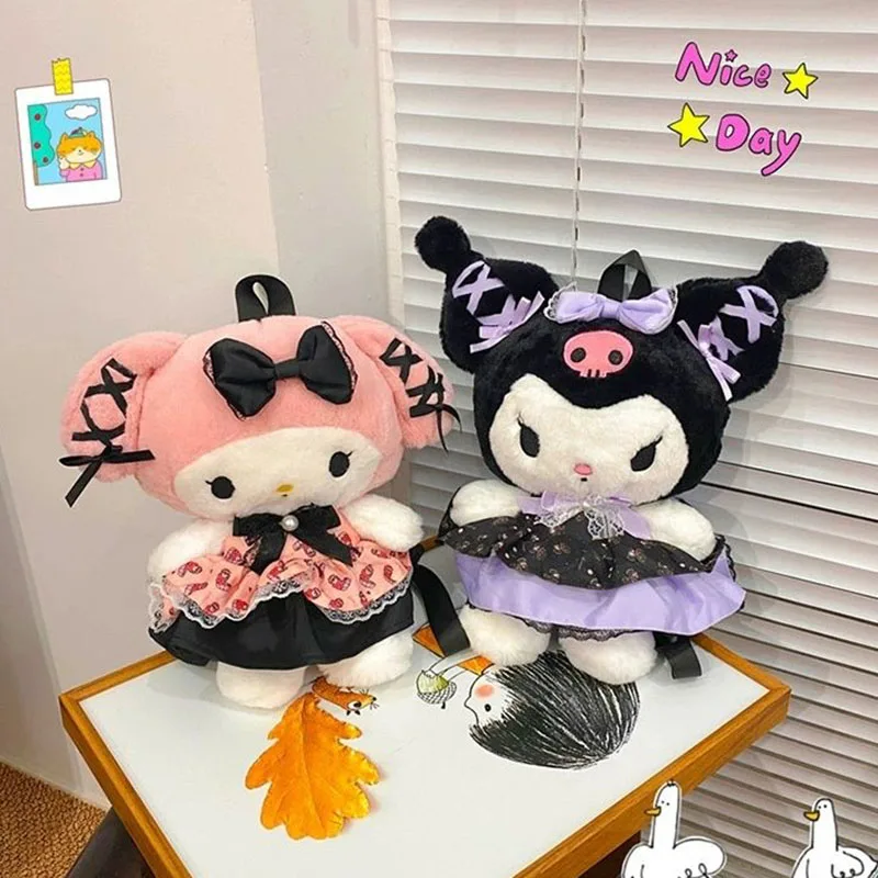 Official Sanrio Kuromi My Melody Plush Backpack Cute Gothic Lolita Dress Up Plushie Doll Bag Squishy Fluffy Bag for Girls Fans
Official Sanrio Kuromi My Melody Plush Backpack Cute Gothic Lolita Dress Up Plushie Doll Bag Squishy Fluffy Bag for Girls Fans