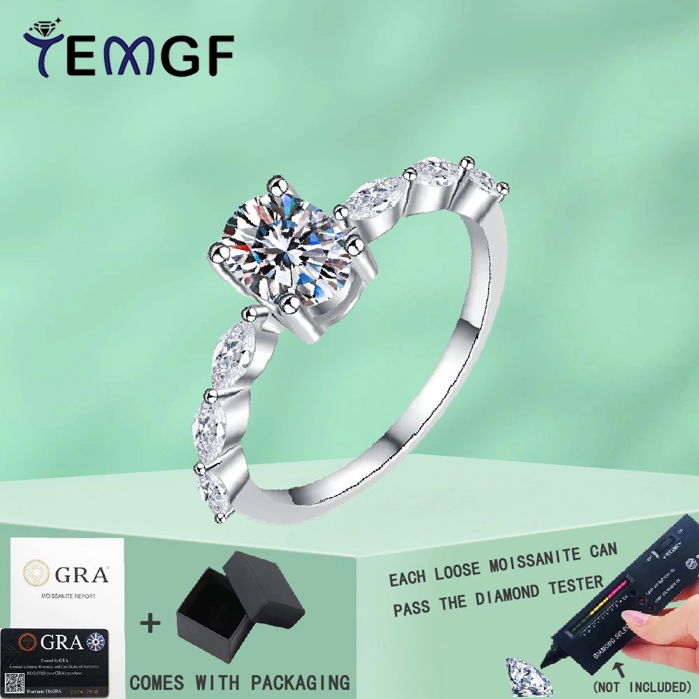 TEMGF Full Moissanite/Zircon Engagement Ring for Women Wedding Anniversary Sparkling Fine Jewelry 100% S925 Sterling Sliver Base
TEMGF Full Moissanite/Zircon Engagement Ring for Women Wedding Anniversary Sparkling Fine Jewelry 100% S925 Sterling Sliver Base