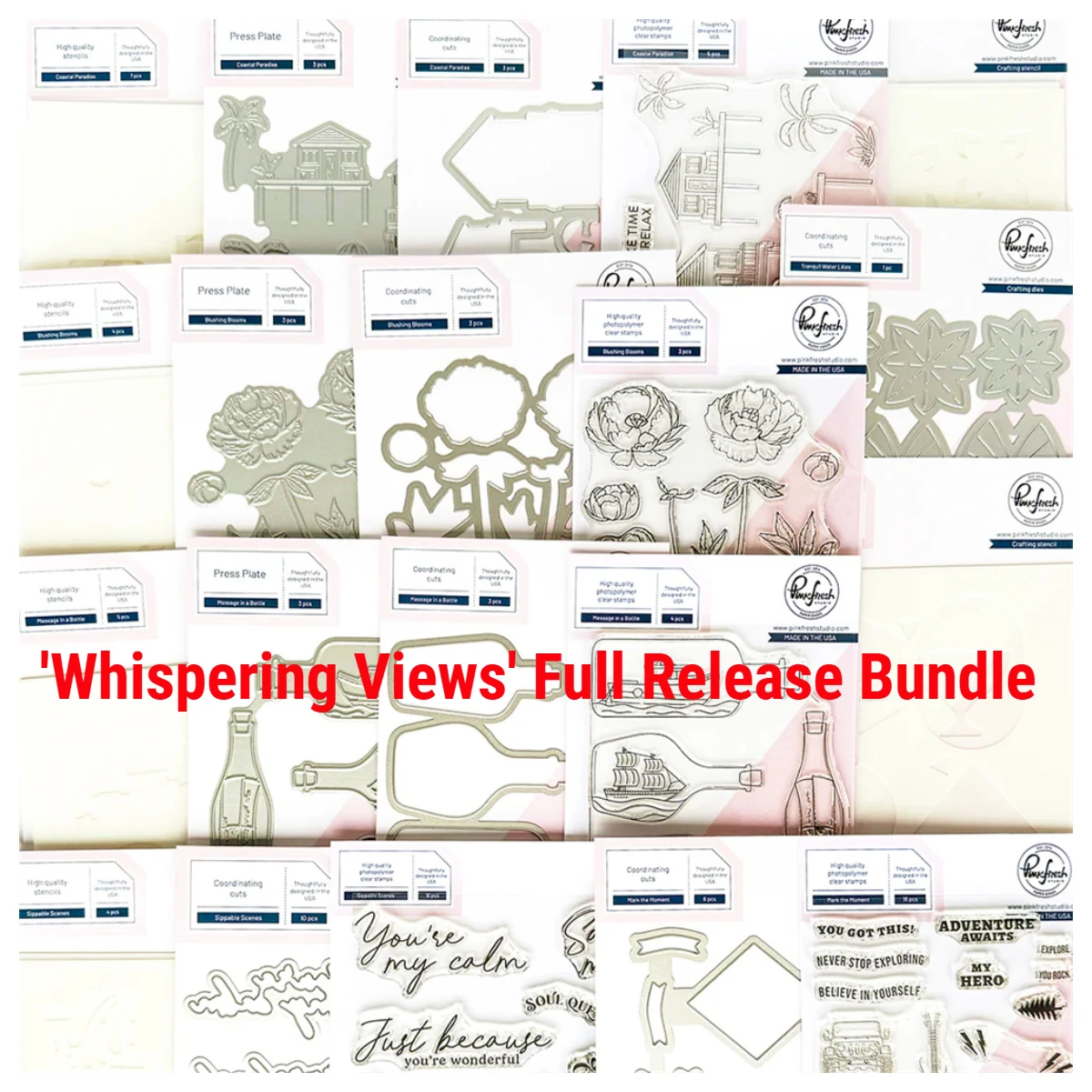 New Whispering Views Full Release Bundle Metal Cutting Dies Stamps and Stencils Set DIY Scrapbooking Embossed Cut Die Decoration
New Whispering Views Full Release Bundle Metal Cutting Dies Stamps and Stencils Set DIY Scrapbooking Embossed Cut Die Decoration