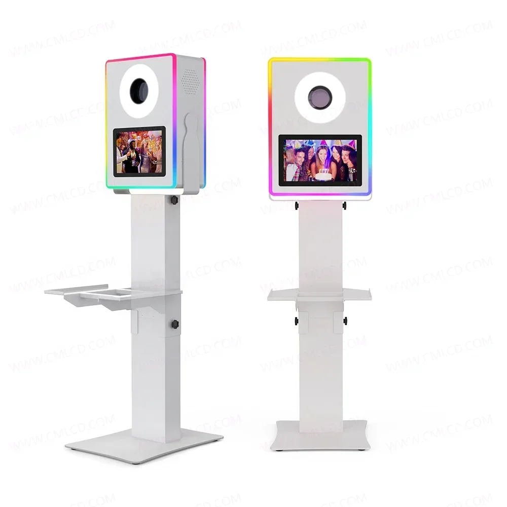 2026 13.3 Inch Touch Screen Photo Booth Easy Assembly Led Flash Ring Light Dslr Camera Photography Booth Professional Instant Pr