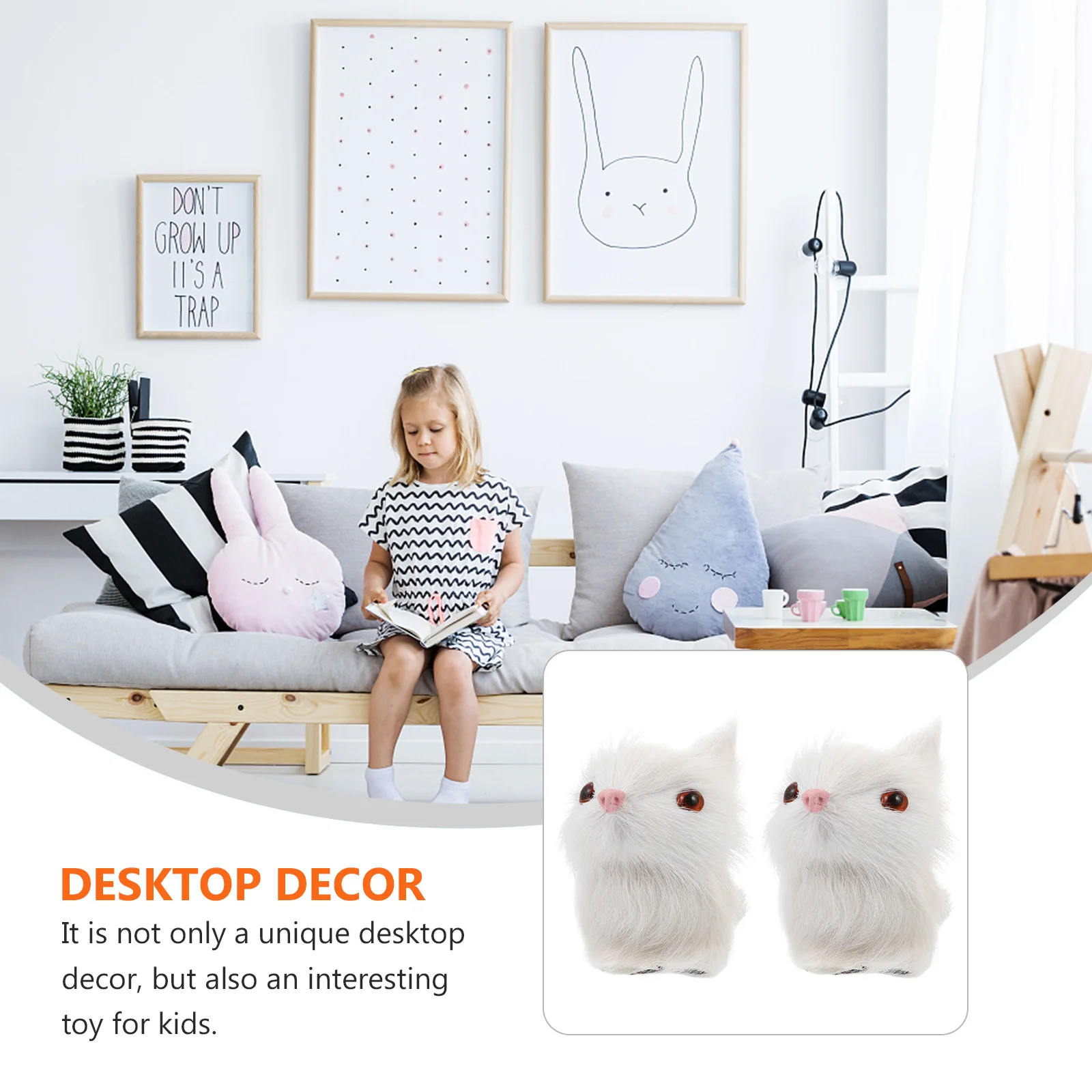 2Pcs Handcraft Rabbit Decor Simulation Bunny Ornament for Home Office Desk Holiday Theme Party Decorative Accessory Festive Gift
2Pcs Handcraft Rabbit Decor Simulation Bunny Ornament for Home Office Desk Holiday Theme Party Decorative Accessory Festive Gift