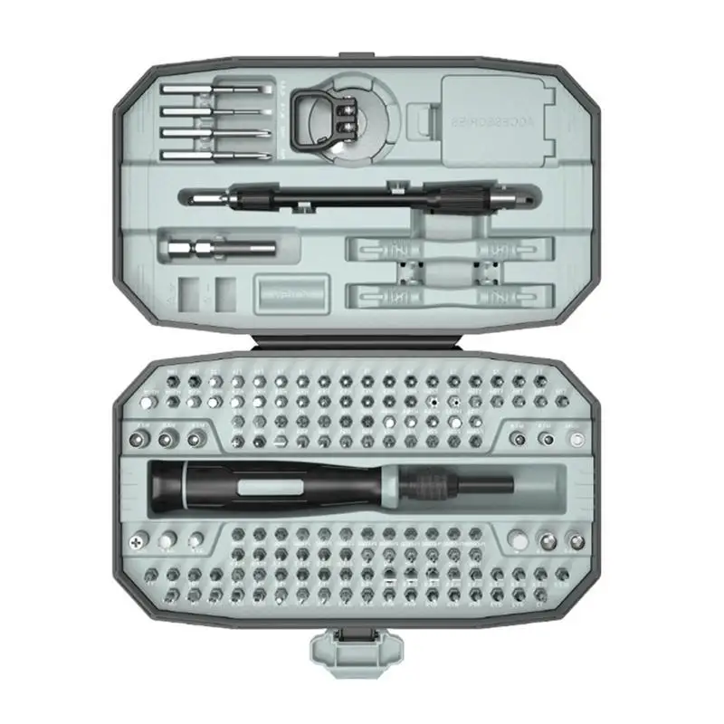 652F Набор прецизионных отверток 152 в 1 с нескользящей рукояткой, компактный футляр, незаменимый инструмент для домашнего
652F Набор прецизионных отверток 152 в 1 с нескользящей рукояткой, компактный футляр, незаменимый инструмент для домашнего