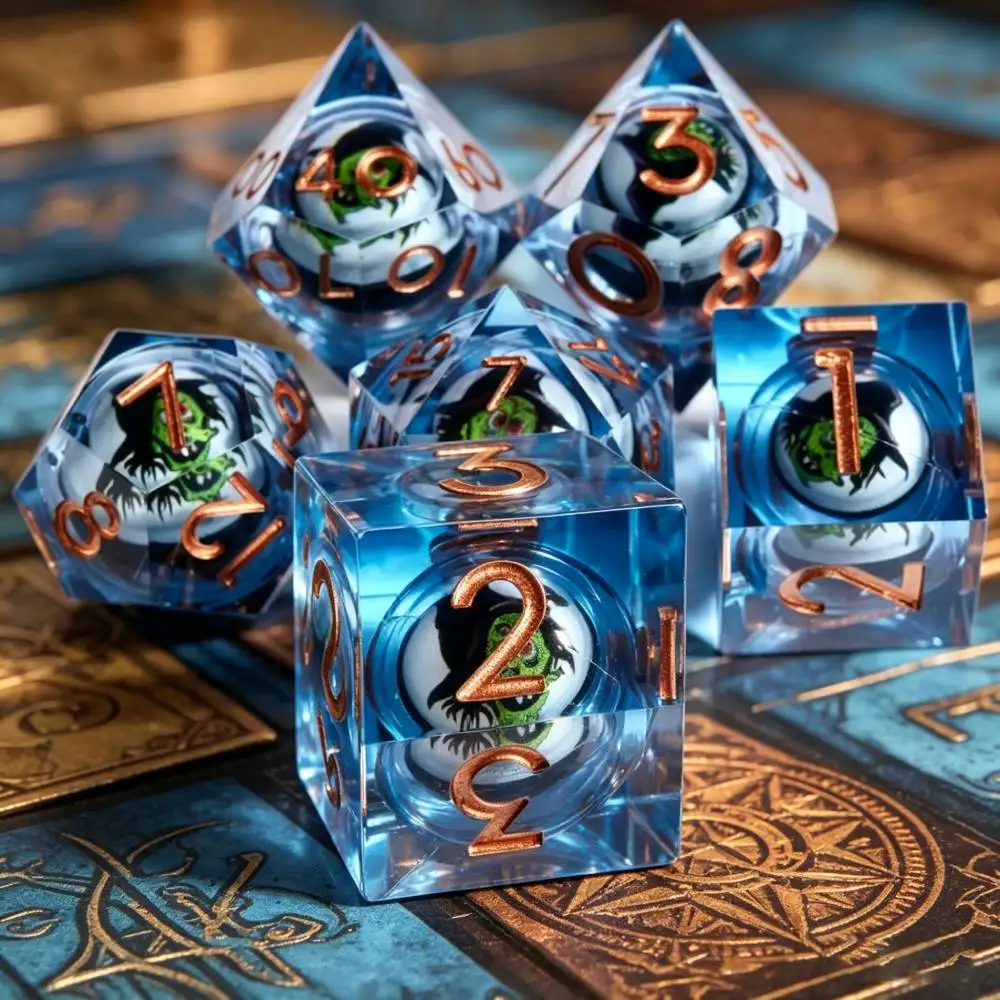 Green Ghost Dice RPG Resin Cube DND Dice Set for Dungeons and Dragon Polyhedral sharp edge dice TTRPG D&D Dice Halloween dices
Green Ghost Dice RPG Resin Cube DND Dice Set for Dungeons and Dragon Polyhedral sharp edge dice TTRPG D&D Dice Halloween dices