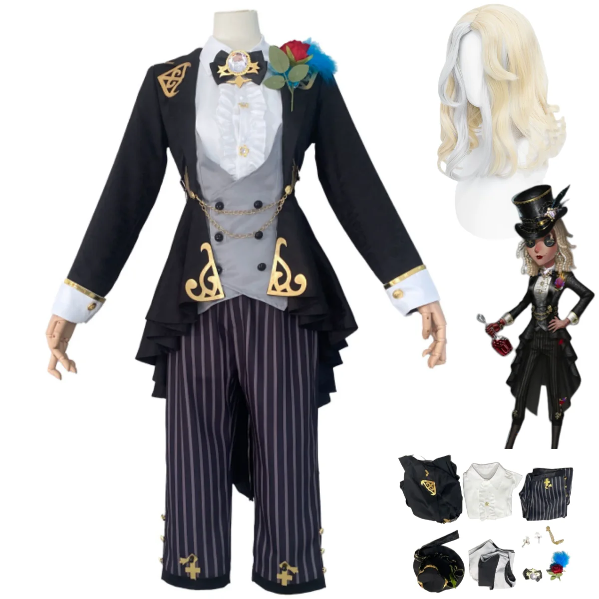 Game Identity Ⅴ Demi Bourbon Cosplay Costume Barmaid Wine of Verdict New Skin Uniforms Wig Woman Tuxedo Coat Party Suit
Game Identity Ⅴ Demi Bourbon Cosplay Costume Barmaid Wine of Verdict New Skin Uniforms Wig Woman Tuxedo Coat Party Suit