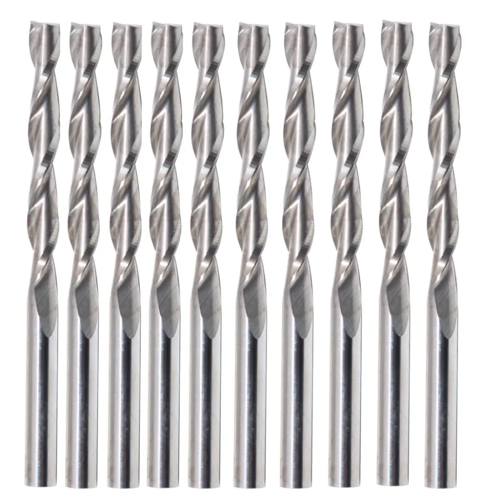 3.175x42mm Double Flute Spiral CNC Router Bits - 10PCS Wood & Acrylic Cutting Tools
3.175x42mm Double Flute Spiral CNC Router Bits - 10PCS Wood & Acrylic Cutting Tools