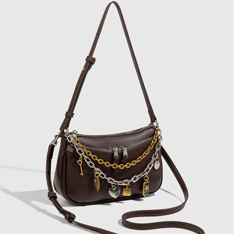 New Trendy Fashion Detachable Chain Pendant Mini Shoulder Bag Luxury Designer Soft Leather Women's Armpit Bag Crossbody Bag
New Trendy Fashion Detachable Chain Pendant Mini Shoulder Bag Luxury Designer Soft Leather Women's Armpit Bag Crossbody Bag