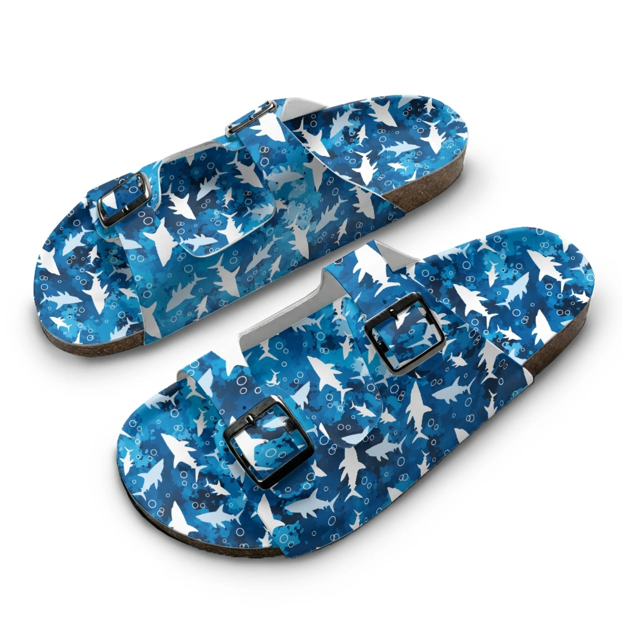 Animal Shark Home Custom Slippers High Quality Unisex Casual Double Buckle Double Strap Wooden-soled Slippers
Animal Shark Home Custom Slippers High Quality Unisex Casual Double Buckle Double Strap Wooden-soled Slippers