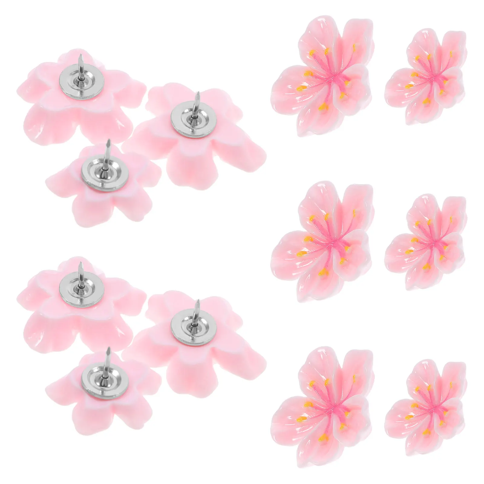 30pcs Peach Blossom Thumbtacks Decorative Push Pins Flat Head Floral Cute Tacks Resin Made Long Lasting Reusable
30pcs Peach Blossom Thumbtacks Decorative Push Pins Flat Head Floral Cute Tacks Resin Made Long Lasting Reusable