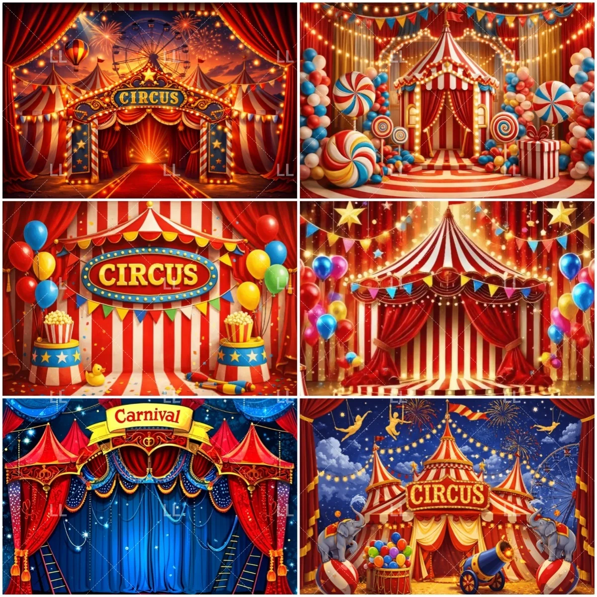 Circus Carnival Theme Backdrop Baby Circus Birthday Party Supplies Balloon Clown Children Photography Background Photo Studio
Circus Carnival Theme Backdrop Baby Circus Birthday Party Supplies Balloon Clown Children Photography Background Photo Studio
