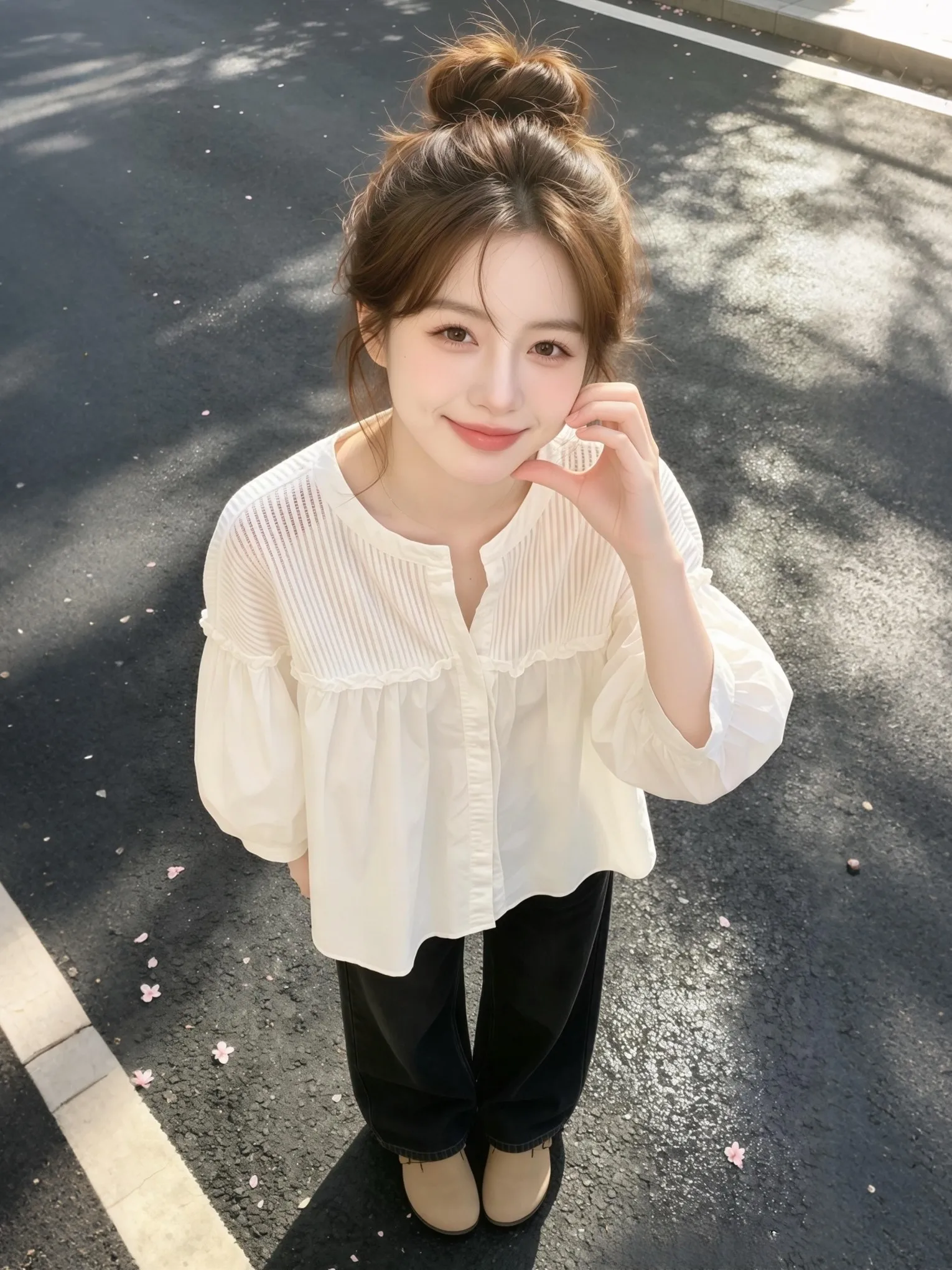 High-End Simple Pure Color Patchwork Seven Sleeve Women's Shirt Commute Style Korean Loose Fit round Neck Button up Top
High-End Simple Pure Color Patchwork Seven Sleeve Women's Shirt Commute Style Korean Loose Fit round Neck Button up Top