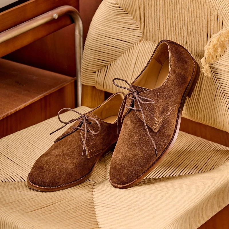 Мужские туфли дерби из натуральной кожи на низком каблуке со шнуровкой в стиле ретро, деловая мужская обувь 
Мужские туфли дерби из натуральной кожи на низком каблуке со шнуровкой в стиле ретро, деловая мужская обувь