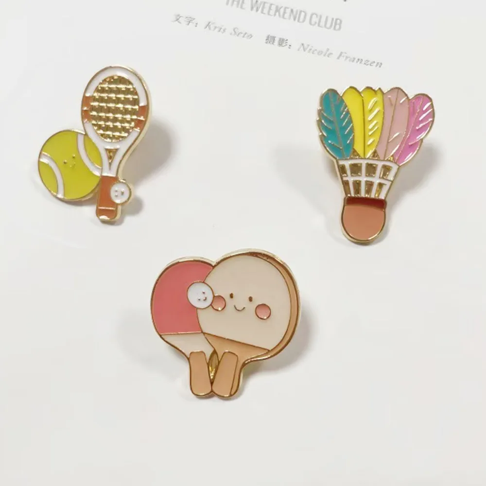 New Badminton Series Alloy Brooch Metal Pin Table Tennis Sports Commemorative Badge Decor DIY Adjustment Clothes Memorial Gift
New Badminton Series Alloy Brooch Metal Pin Table Tennis Sports Commemorative Badge Decor DIY Adjustment Clothes Memorial Gift