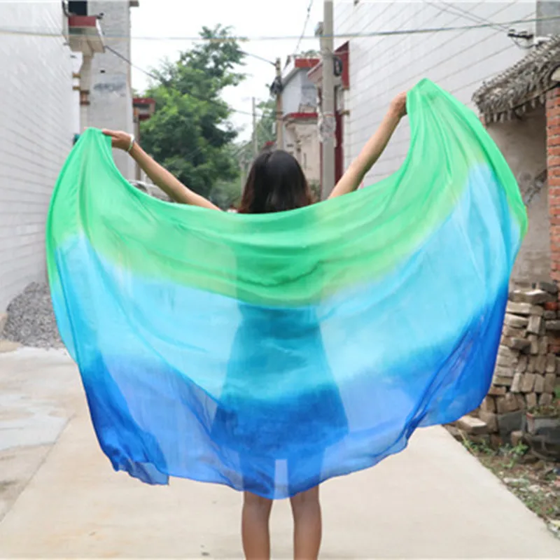 100% Pure Silk Belly Dance Veil For Belly Dancers Scarf Shawl Gradient Color White-Blue 250*114cm For Women Stage Show Props
100% Pure Silk Belly Dance Veil For Belly Dancers Scarf Shawl Gradient Color White-Blue 250*114cm For Women Stage Show Props