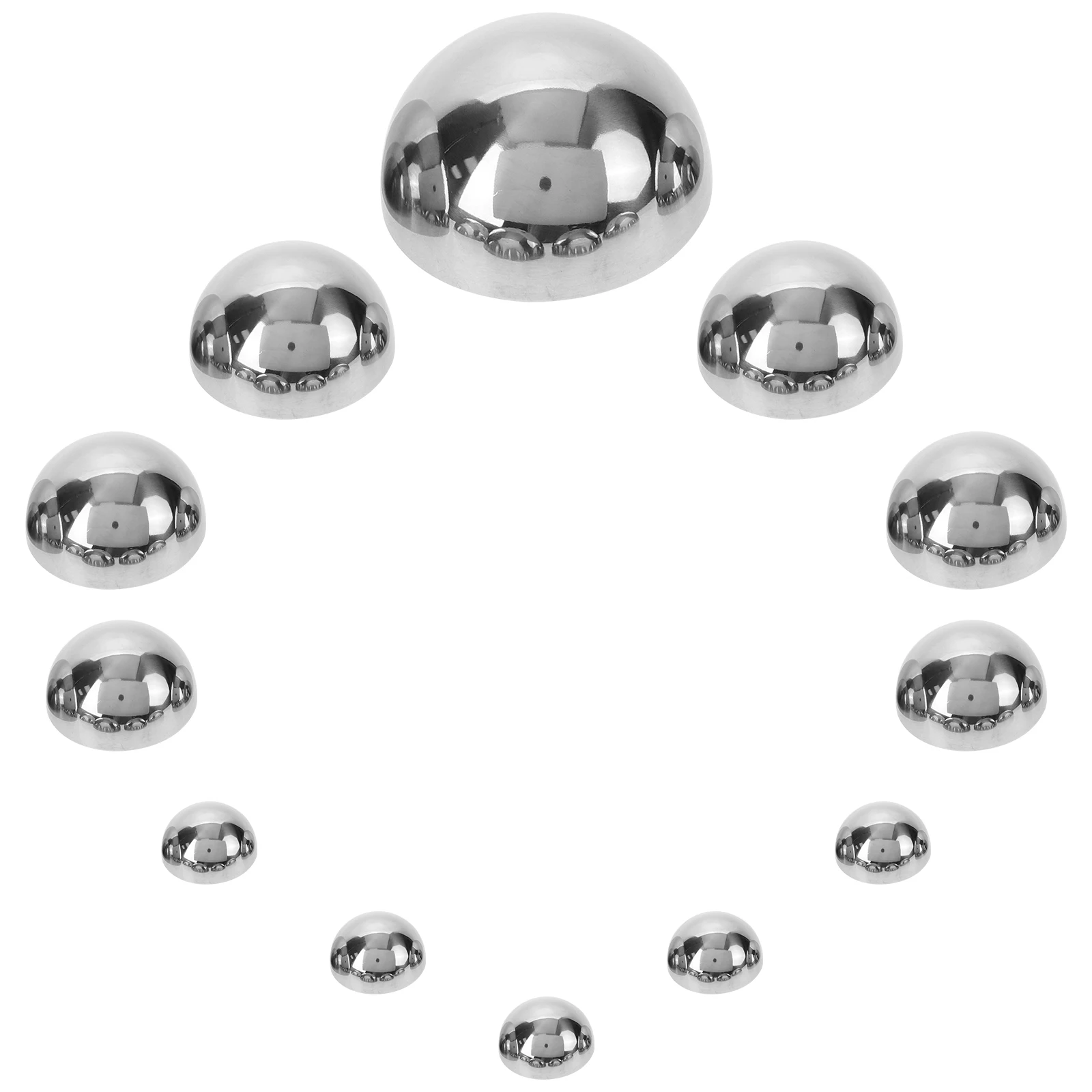 12 Pcs Stainless Steel Decorative Balls Gazing Half Globe Gardens Outdoor Reflective Spheres Mirror Kitchen Bedroom Living
12 Pcs Stainless Steel Decorative Balls Gazing Half Globe Gardens Outdoor Reflective Spheres Mirror Kitchen Bedroom Living