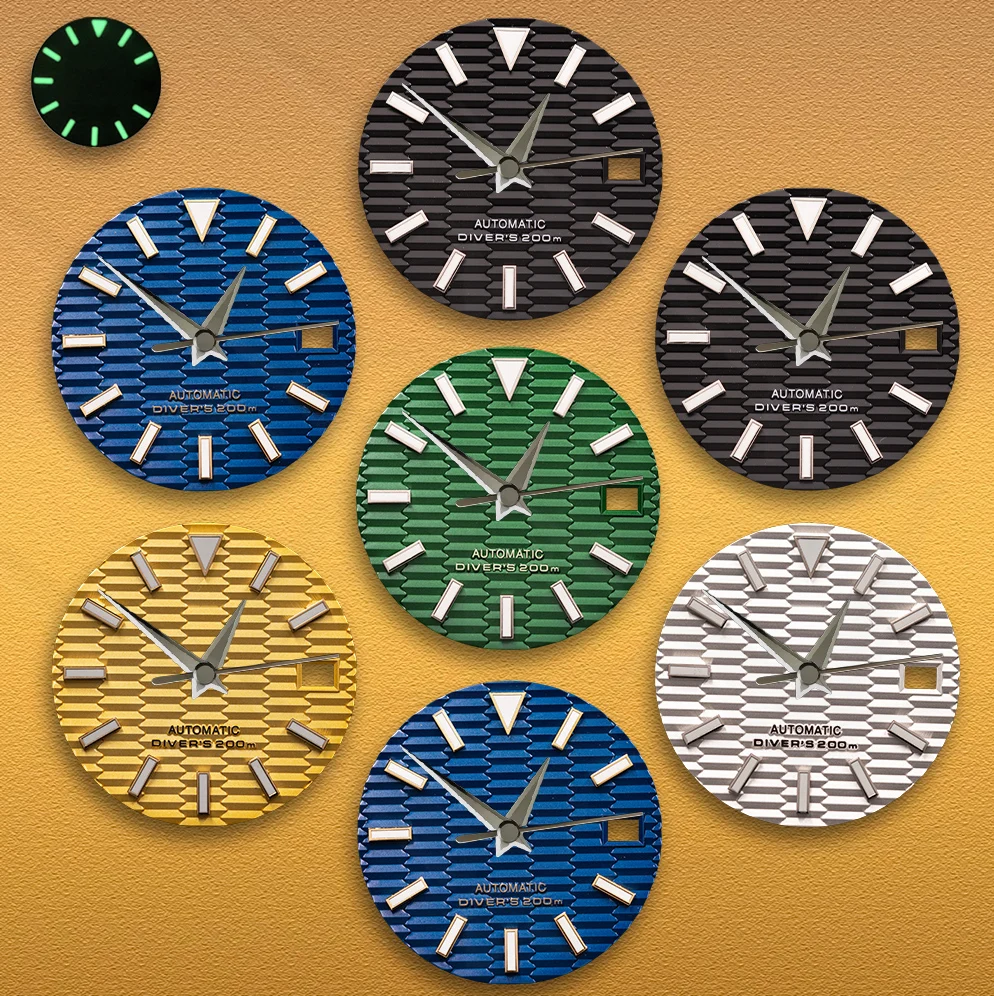SEI S Logo 28.5mm Slope Dial NH36/NH35 Movements C3 Green Luminous High Quality Watches for men Watch Modification Accessories
SEI S Logo 28.5mm Slope Dial NH36/NH35 Movements C3 Green Luminous High Quality Watches for men Watch Modification Accessories